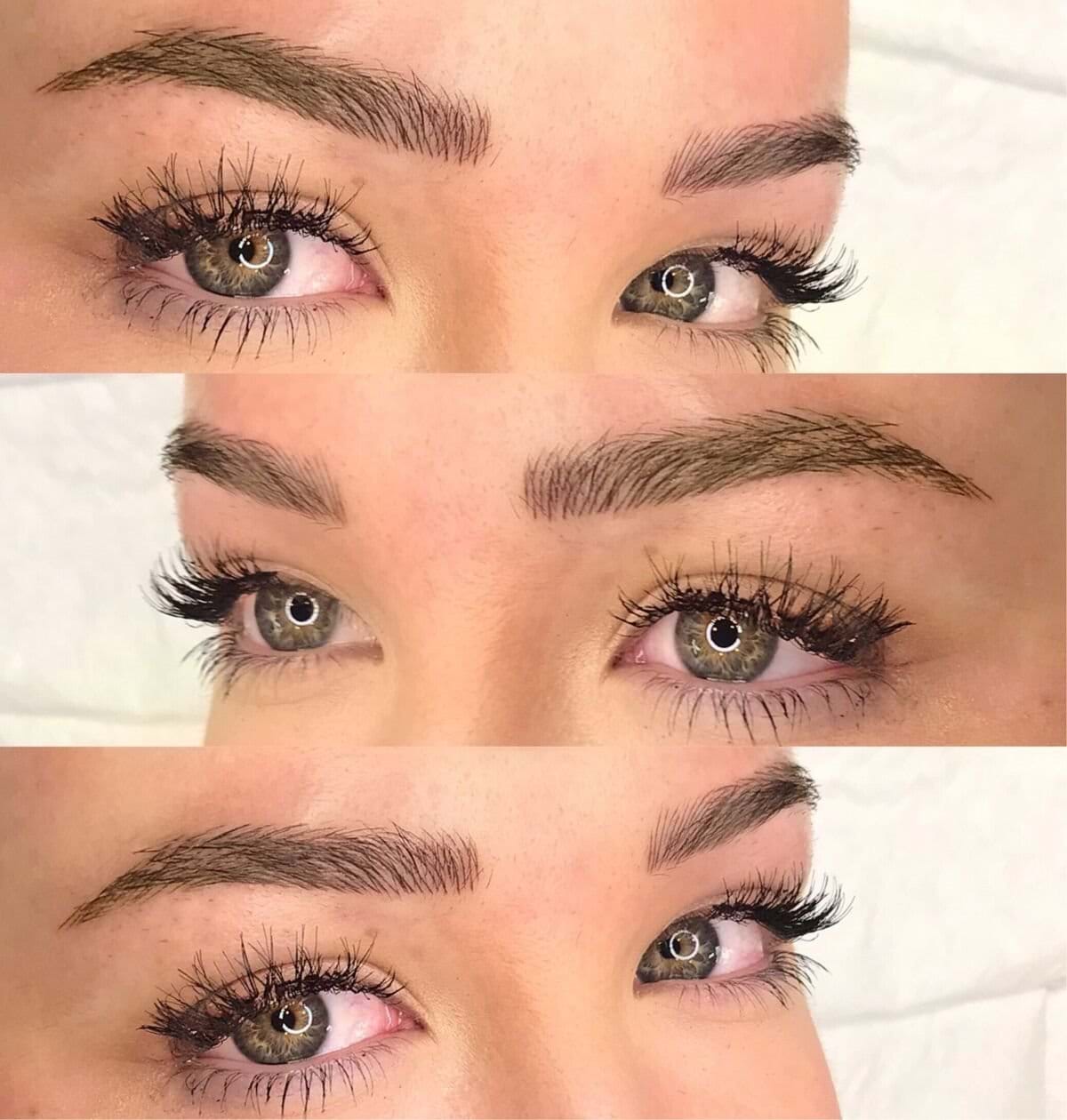 Brunette with Microblading