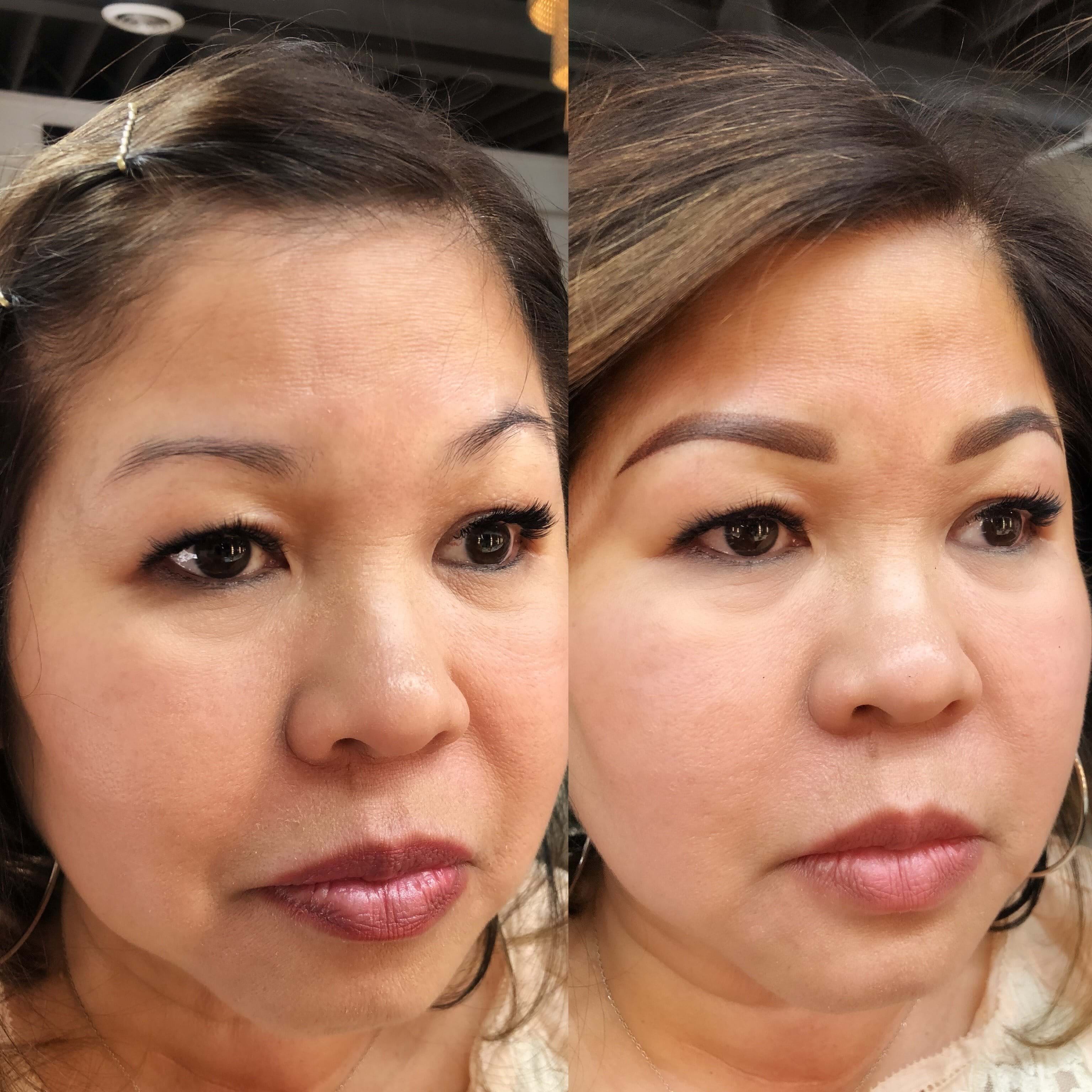 Brunette,Powder Brows